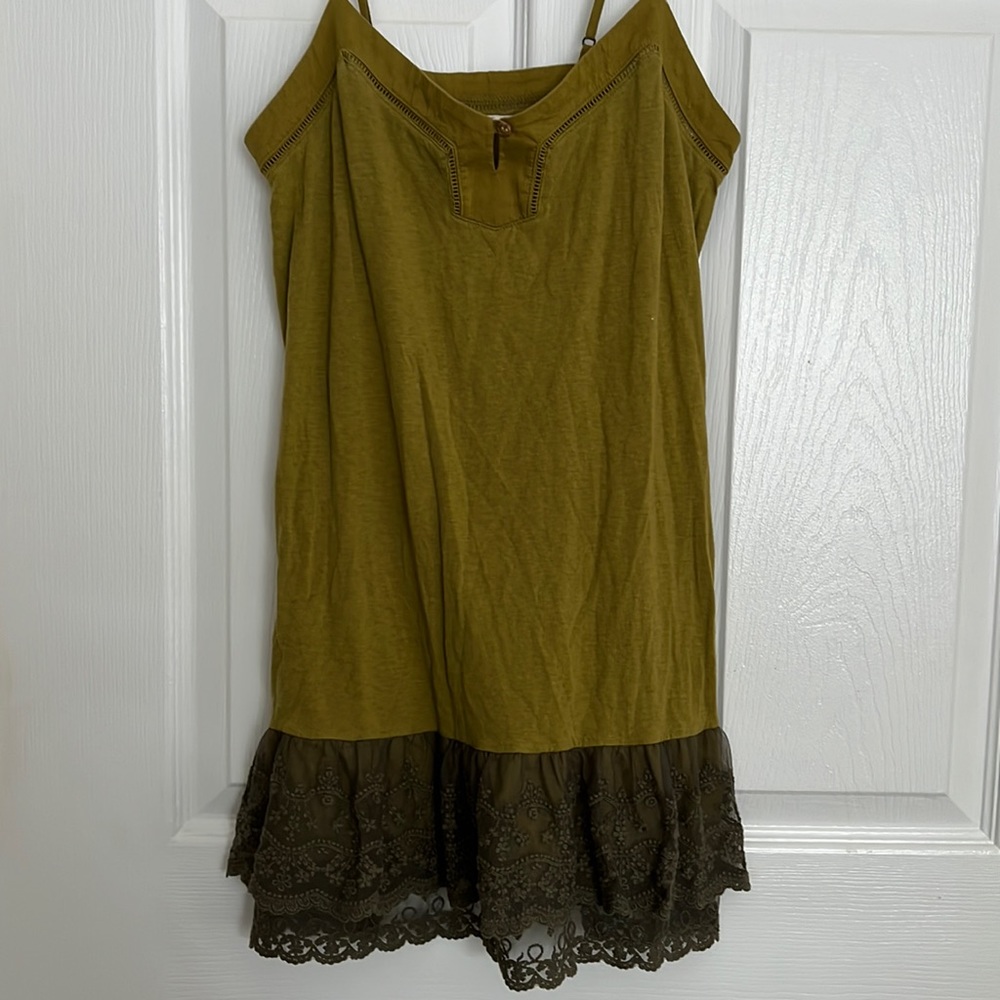 Fossil Green Lace Tank Size XS